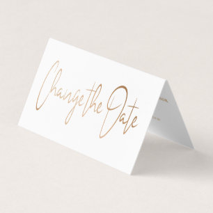 Script Gold Foil Moderne Modifier La Carte Date