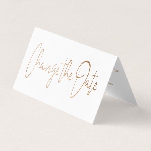 Script Gold Foil Moderne Modifier La Carte Date (Devant)