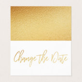 Script Gold Foil Moderne Modifier La Carte Date (Extérieur déplié)