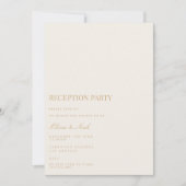 Script Gold & Ivory Réception Carte d'invitation (Devant)