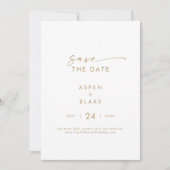 Script Gold moderne Enregistrer la carte de date d (Devant)