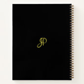 Script Gold Monogram Initiaal Professional Busines Notitieboek (Achterkant)