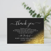 Script Gold Parties scintillant Funeral Carte de r (Debout devant)