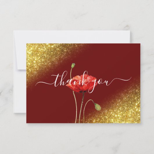 Script Gold Parties scintillant Funeral Carte de r (Dos)