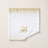 Script Gold Parties scintillant moderne or (Gant de toilette)