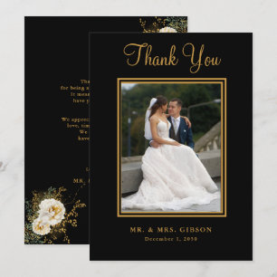 Script Gold Photo Sur Carte de remerciements Maria