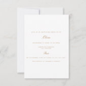 Script Gold & White Bridal Shower Uitnodiging (Achterkant)