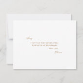Script Gold & White Bridesmaid Proposal Kaart (Achterkant)