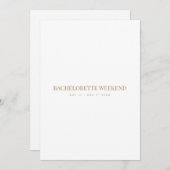 Script Goud & Witte Bachelorette Weekend Kaart (Voorkant / Achterkant)