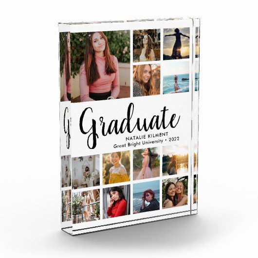 Script Graduate Collage Graduation Bloc photo (Gauche)