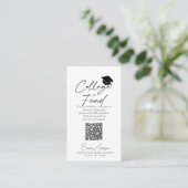 Script Graduation Cap College Fund Informatiekaartje (Staand voorkant)