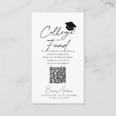 Script Graduation Cap College Fund Informatiekaartje (Voorkant)