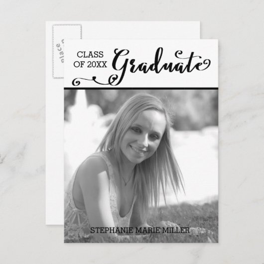 Script Graduel vertical - Carte postale (Devant / Derrière)