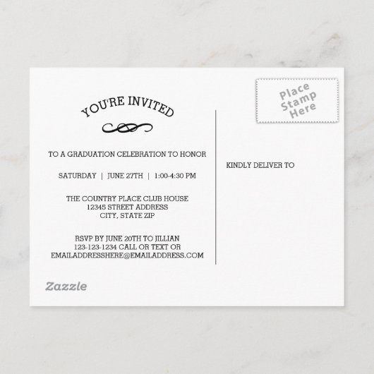 Script Graduel vertical - Carte postale (Dos)