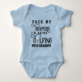 Script Grandpa's Golfing Buddy Baby Bodysuit (Voorkant)