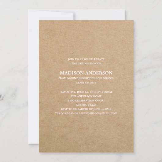 Script gras 2| Invitation du Parti des diplômés 20 (Dos)