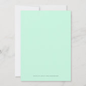 Script Gray Mint Vrijgezellenfeest Lettert Kaart (Achterkant)