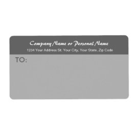 Script Grey Business Mailing Label