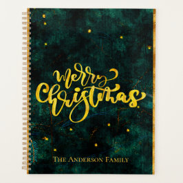  Script Groen en Goud Vrolijk Kerstfeest Planner