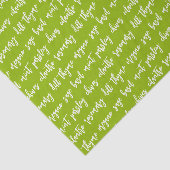 Script Groene Kruidennamen Tissuepapier (Detail)