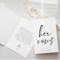 Script Haar geloften bruiloft Kaart
