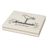 Script Handgemaakte Custom Business, Groot Rubberstempel (Stempel)