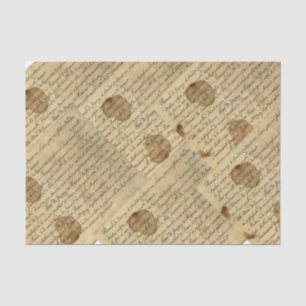 Script Handwriting Decoupage Collage Tissuepapier