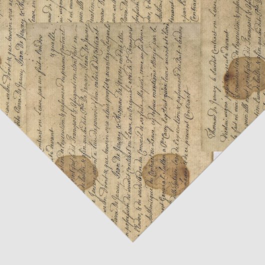  Script Handwriting Decoupage Collage Tissuepapier (Detail)