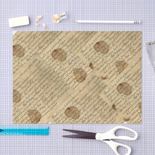  Script Handwriting Decoupage Collage Tissuepapier (Craft)