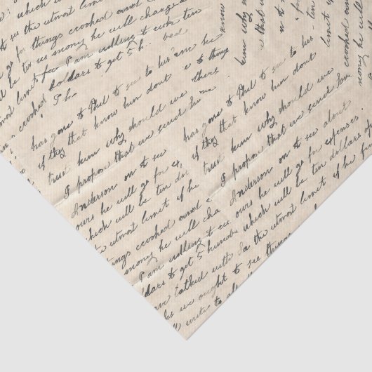  Script Handwriting Decoupage Collage Tissuepapier (Detail)