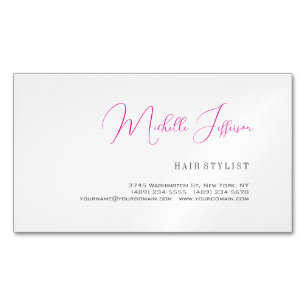 Script Handwriting Trendy Business Profile Card Magnetisch Visitekaartje