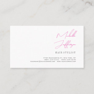 Script Handwriting Trendy Business Profile Card Visitekaartje