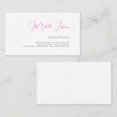 Script Handwriting Trendy Business Profile Card Visitekaartje (Voorkant / Achterkant)