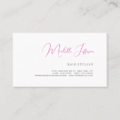 Script Handwriting Trendy Business Profile Card Visitekaartje (Voorkant)