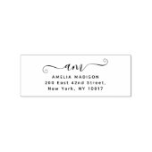 Script Handwritten Monogram Wood Art Stamp Rubberstempel (Afrduk)