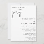 Script Happily Ever After Party Wedding Reception Kaart (Voorkant)