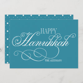 Script Happy Hanukkah Holiday Kaart