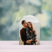 Script Hart Foto Bruiloft Tafel nummer twee Acryl Bord (Neutraal)