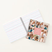 Script hart roze moderne multi foto beste vrienden notitieboek (Binnen)