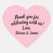 Script Hartelijk dank Hart Sticker (Voorkant)