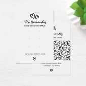 Script Heart Earring Ketting Sieraden Display Kaar Visitekaartje (Bureau)