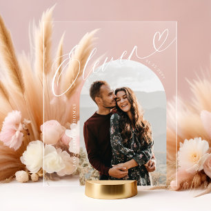Script Heart Photo Mariage Numéro de table Onze