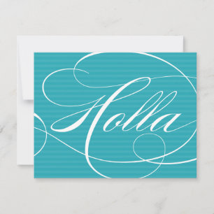 SCRIPT HOLLA BLUE CARTES DE VŒUX