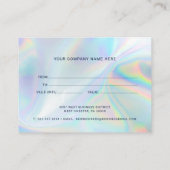 Script holographique Certificat cadeau d'entrepris (Dos)