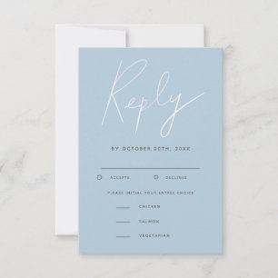 Script Holographique moderne mariage RSVP choix de