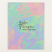 Script holographique moderne Rainbow Pastel - Plan (Devant)