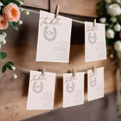 Script Horseshoe Numéro de table Siège Cartes de t