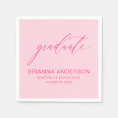 Script Hot Pink-Afstuderen Servet (Voorkant)