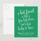 Script Ierse vriendschapsproverb St. Patrick's Day Briefkaart (Voorkant / Achterkant)