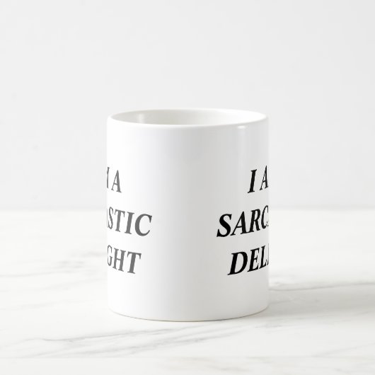 Script Ik ben een sarcastische Delight Grappig Koffiemok (Center)